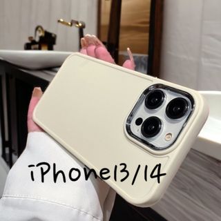 【大セール】iPhoneケース　13/14　白　ソフトケース　シンプル　韓国(iPhoneケース)