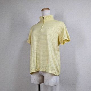 アダバット(adabat)の【アダバット】ゴルフウェア　シャツ　黄色　40　L　ストレッチ　ハーフジップ(ウエア)