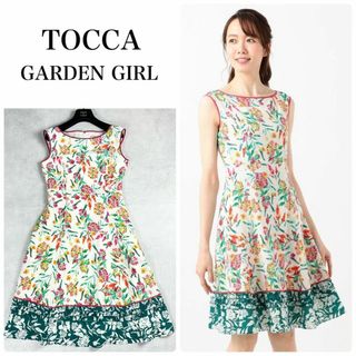 トッカ(TOCCA)のトッカ　moomooiさんコラボ　GARDEN GIRL 花柄ワンピース(ひざ丈ワンピース)