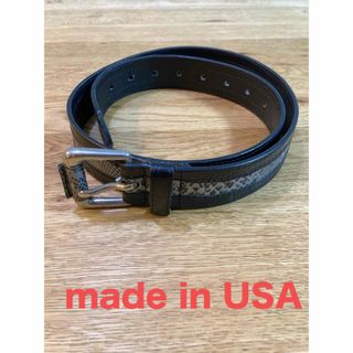 made in USA 蛇柄ビンテージベルト(ベルト)