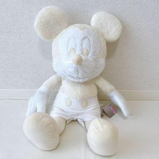 ディズニー(Disney)の【美品】ミッキーマウス 【MD】 100thプラチナホワイト 超BIGぬいぐるみ(ぬいぐるみ)