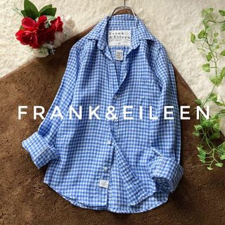 フランクアンドアイリーン(Frank&Eileen)のフランクアンドアイリーン　バリー　リネン　スキッパーチェックシャツ　美品　XXS(シャツ/ブラウス(長袖/七分))