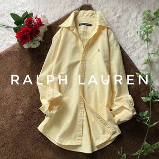 ラルフローレン(Ralph Lauren)のラルフローレン　オックスフォードBD長袖シャツ　イエロー　カラフルポニー　綿　7(シャツ/ブラウス(長袖/七分))