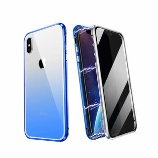 【サイズ:iPhoneXSMax_色:ブルー】iPhoneXsMax用ケース 両(その他)