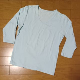 ユニクロ(UNIQLO)のVネック  五分袖  Tシャツ　レディース　150㎝(Tシャツ(長袖/七分))