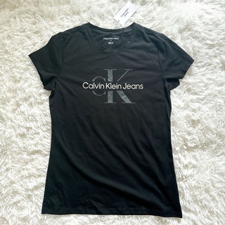 未使用　カルバンクライン　黒　Tシャツ　レディース　M ロゴ　大人気　半袖