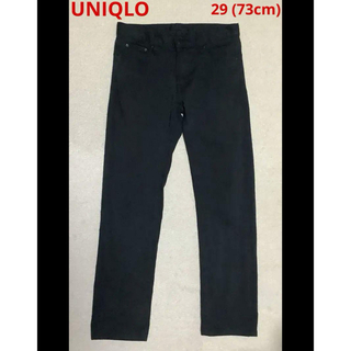 ユニクロ(UNIQLO)のユニクロ　UNIQLO　カラーステイスリムフィットジーンズ　29インチ　黒(デニム/ジーンズ)