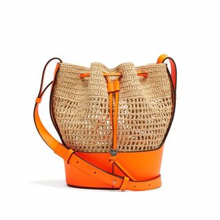 ロエベ(LOEWE)のロエベ　バルーンバッグ スモール (ラフィア&カーフ)(ショルダーバッグ)