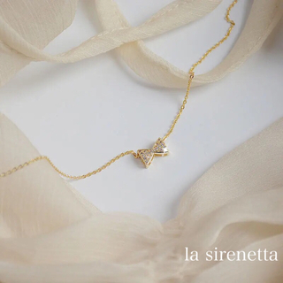 adorable  ribbon necklace *14kgf(ネックレス)