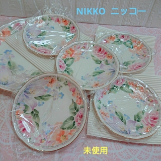 NIKKO - ＊未使用＊【NIKKO   ニッコー  ベリー 花柄  大皿小皿セット】