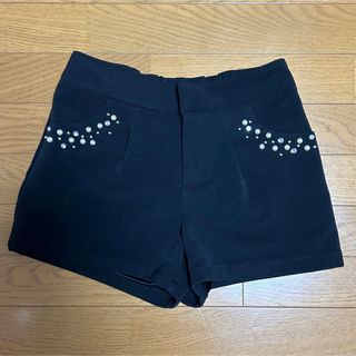 ワンウェイ(one*way)のoneway♡ショートパンツ♡黒パール付き♡オールシーズン♡Mサイズ(ショートパンツ)