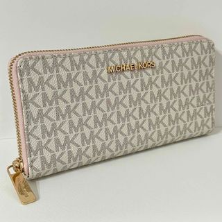 マイケルコース(Michael Kors)のMICHAEL KORS 長財布　白　ピンク(財布)