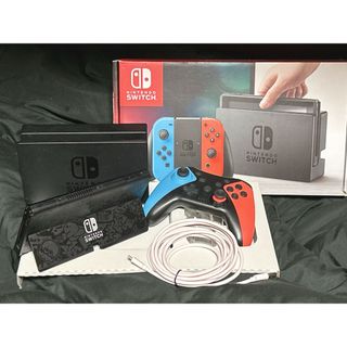 ニンテンドースイッチ(Nintendo Switch)の【6/5まで】ほぼ新品 スプラトゥーン有機EL switch(携帯用ゲーム機本体)