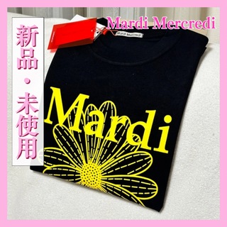 マルディメクルディ　Mardi Tシャツ　黒 シャツ 黄 文字　(Tシャツ(半袖/袖なし))