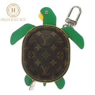 ルイヴィトン(LOUIS VUITTON)の【新品】LOUIS VUITTON ルイ・ヴィトン LV タートル キーホルダー キーリング M01471 IK0274 モノグラムキャンバス マロン ヴェール ブラウン グリーン イエロー カメ 亀 メンズ レディース(キーホルダー/ストラップ)