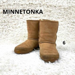 ミネトンカ(Minnetonka)の✨大人気✨　MINNETONKAミネトンカ　ムートンブーツ　ボア　暖　6サイズ(ブーツ)