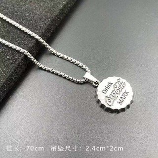 【売れ筋商品】シルバー　ネックレス　プレート　メンズ　チェーン　ヒップホップ(ネックレス)