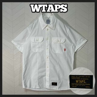 W)taps - WTAPS ダブルタップス 半袖 シャツ 白 S シンプル ワーク ポケット