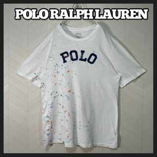 ポロラルフローレン(POLO RALPH LAUREN)のポロ ラルフローレン Tシャツ デカロゴ スプラッシュ ペンキ跳ね 半袖 白(Tシャツ/カットソー(半袖/袖なし))