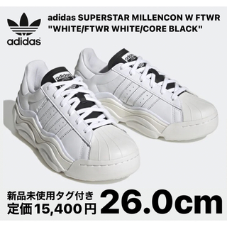 アディダス(adidas)の新品 アディダス スーパースター ミレンコン ホワイト/コアブラック 26.0(スニーカー)