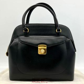 サルヴァトーレフェラガモ(Salvatore Ferragamo)の【Salvatore Ferragamo】ハンドバッグ　ヒール金具　レザー　黒色(ハンドバッグ)