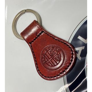 Alfa Romeo - アルファロメオ　本革キーリング　キーホルダー　レッド　美品 レザー