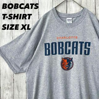 アメリカ古着　シャーロットボブキャッツプリントTシャツ　サイズXL 霜降りグレー(Tシャツ/カットソー(半袖/袖なし))