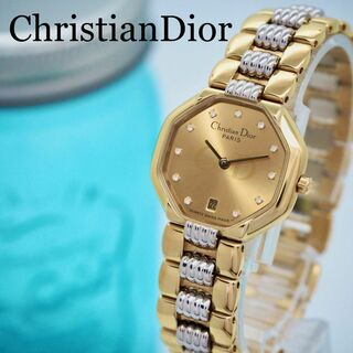 クリスチャンディオール(Christian Dior)の376【美品】ChristianDior ディオール レディース 11Pダイヤ(腕時計)