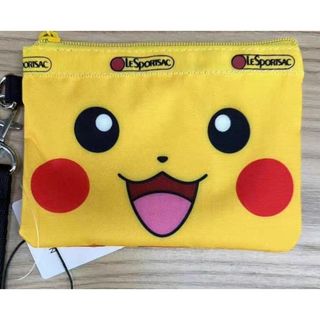 レスポートサック(LeSportsac)のレスポートサック ピカチュウ ポーチ  イエロー 持ち手付き(その他)