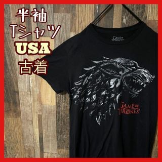 アニマル 動物 メンズ プリント ブラック L 古着 90s 半袖 Tシャツ(Tシャツ/カットソー(半袖/袖なし))