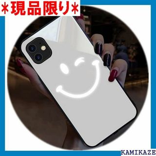 2 Color、笑顔光るケース iPhone xs m 護 white 1738(その他)