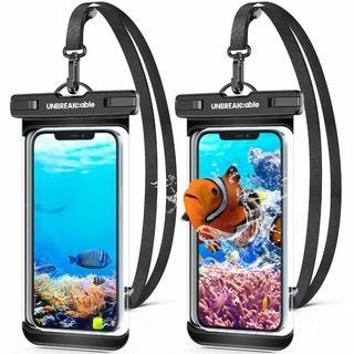 【色:ブラック】【2枚セット】UNBREAKcable スマホ 防水ケース【アッ(その他)