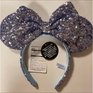 ディズニー(Disney)のディズニー カチューシャ スパンコール ブルー 青 新品未使用 タグ付き(カチューシャ)