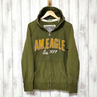 アメリカンイーグル(American Eagle)のアメリカンイーグルアウトフィッターズ　フルジッスウェットプパーカー　ビッグロゴ(パーカー)