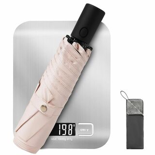 【色: ピンク】【JIS規格 最軽量カーボン傘 198g】折りたたみ傘 ワンタッ(その他)