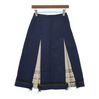 トーガ(TOGA)のTOGA トーガ ロング・マキシ丈スカート 34(XS位) 紺 【古着】【中古】(ロングスカート)