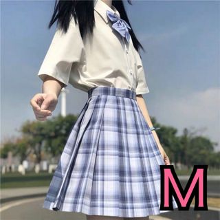 制服ディズニー コスプレ 女子高生 ブルー 青 水色 Mサイズ(その他)