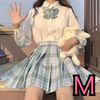 制服ディズニー コスプレ 女子高生 グリーン 緑 Mサイズ(その他)