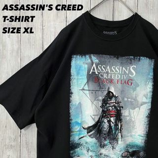 メンズ古着　ASSASSIN'S CREED4 アサシンズクリードTシャツ黒XL(Tシャツ/カットソー(半袖/袖なし))