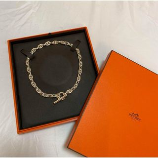 エルメス(Hermes)のHermes シェーヌダンクル ネックレス PM43コマ (ネックレス)