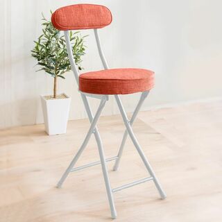 アイリスプラザ チェア 椅子 折りたたみ オレンジ 幅約31×奥行約45.5×高(その他)