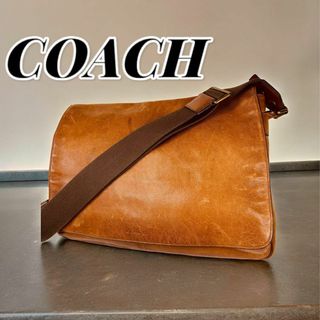 コーチ(COACH)のコーチ　ブリーカー　クーリエ　メッセンジャーバッグ　ブラウン　大容量　A4可(ショルダーバッグ)