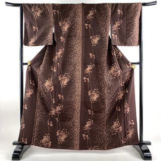 小紋 身丈162.5cm 裄丈66cm 化繊 美品 優品 【中古】(着物)