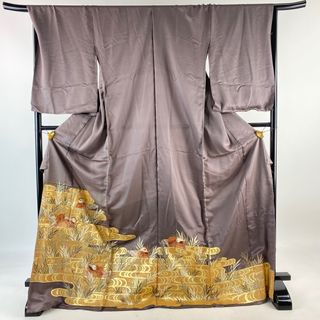 色留袖 身丈176.5cm 裄丈69cm 正絹 優品 【中古】(着物)