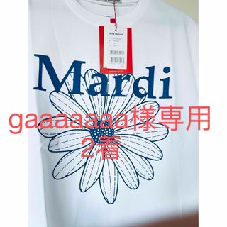 mardi mercredi マルディメクルディTシャツホワイト×ネイビーブルー(カットソー(半袖/袖なし))