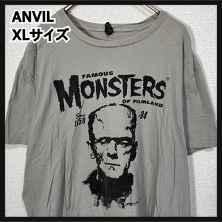 アンビル(Anvil)の【アンビル】半袖Tシャツ フランケンシュタイン　モンスター　怪物　グレー39(Tシャツ/カットソー(半袖/袖なし))