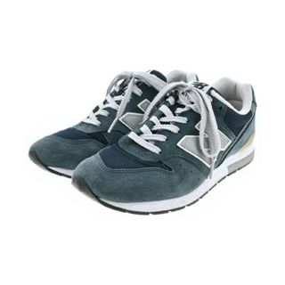 New Balance - New Balance スニーカー 23.5cm ブルーグレーx紺 【古着】【中古】