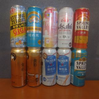 サントリー(サントリー)のビール　500ml9本　 チューハイ1本　 プレモル　食彩　アサヒドライ(ビール)