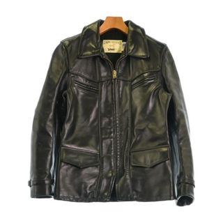 ショット(schott)のSchott ショット ライダース 38(M位) 黒 【古着】【中古】(ライダースジャケット)