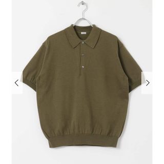 コモリ(COMOLI)のCotton Knit Short-Sleeve Polo オリーブ 1(ポロシャツ)